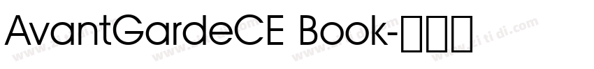AvantGardeCE Book字体转换